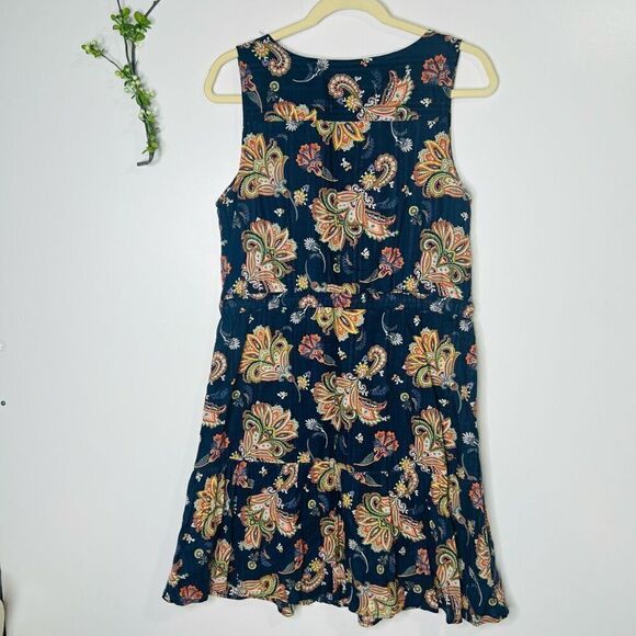 Tommy Hilfiger Dark Blue and Colorful Paisley Mini Dress - Picture 9 of 9